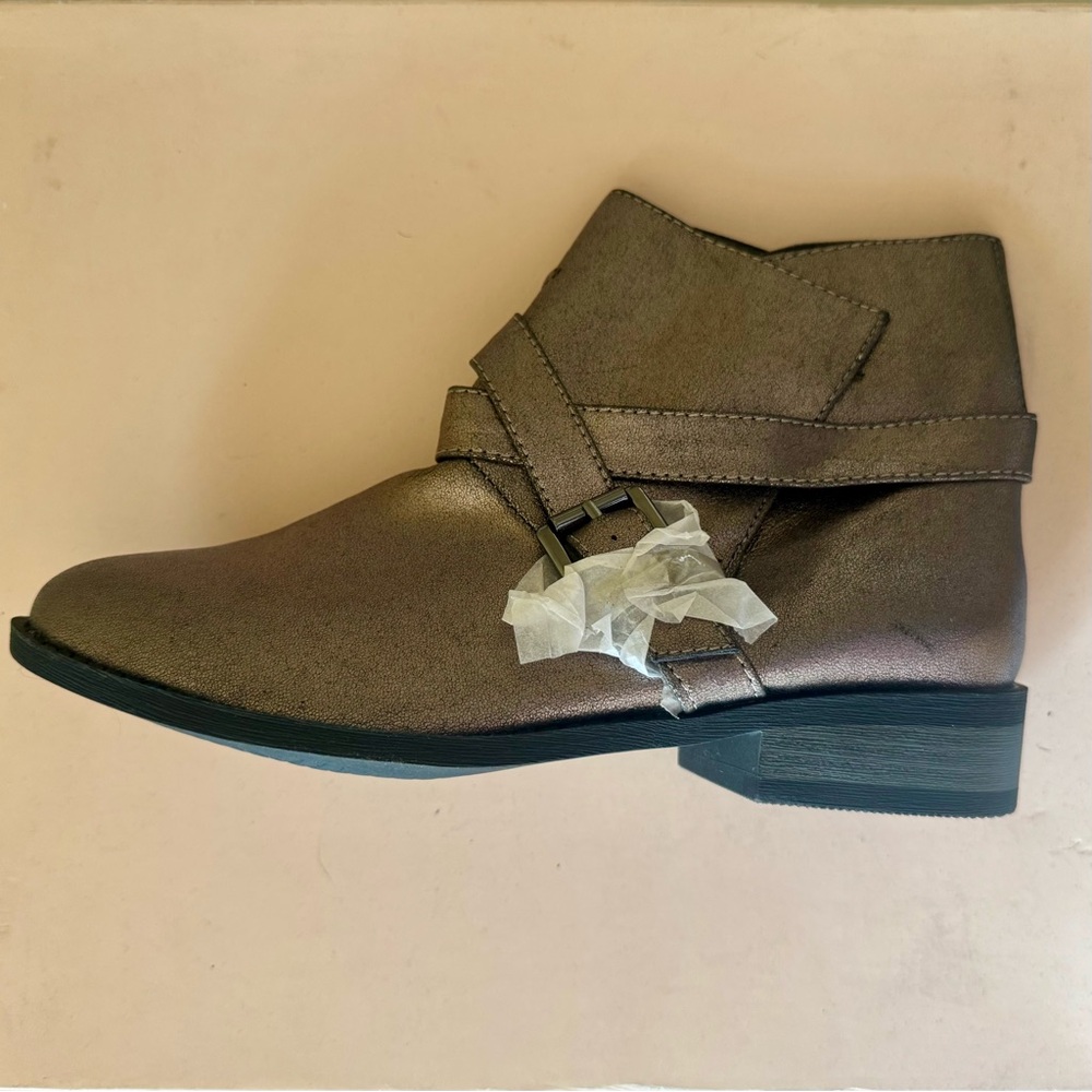 Metallic Brown Ankle Boots